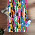Vibrant abstract pattern yoga mat for non-slip artful workouts.