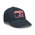 Neon watercolor charm baseball cap with light brown rectangle patch.