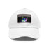 Husky Love Baseball Cap in White with Light Brown Rectangle Patch