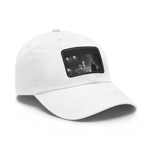 Black cotton baseball hat with white logo patch for Gotham City fans.