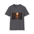 Charcoal cotton t-shirt with captivating Rome golden hour street design