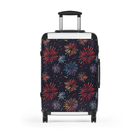 Sparkling Suitcase: Festive Fireworks Pattern