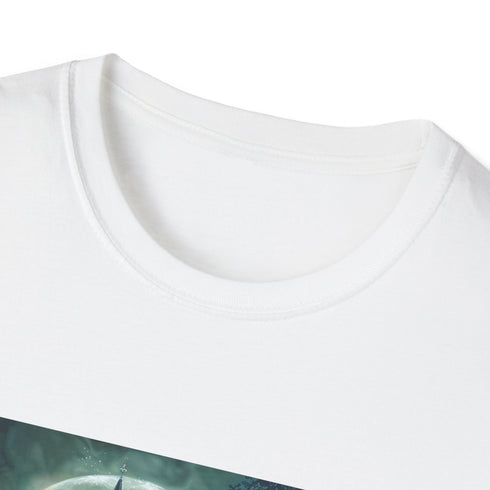 Moonlit Citadel Enchanted Forest Graphic Unisex Softstyle T-Shirt