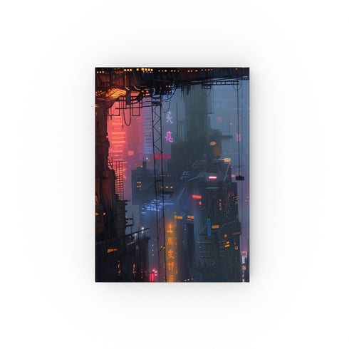 Digital Overdrive Cyberpunk City Journal - High-Tech Design for Creative Minds | Perfect Gift Idea