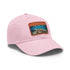 Great Barrier Reef Adventure Baseball Cap in White with Light Brown Patch