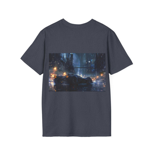 Gotham City Batmobile TShirt in Charcoal - Dark Knight Shirt.