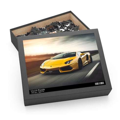 Lamborghini Speed Racing Puzzle - Exhilarating jigsaw featuring speeding sports car.