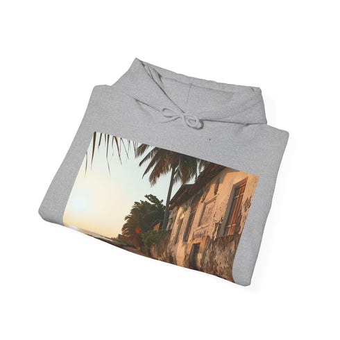 Zanzibar Paradise Hoodie in Navy, Regular Fit, DTG Unisex Men's/Women's Clothing