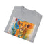 Charcoal cotton T-shirt with young Simba Lion King graphic regular fit
