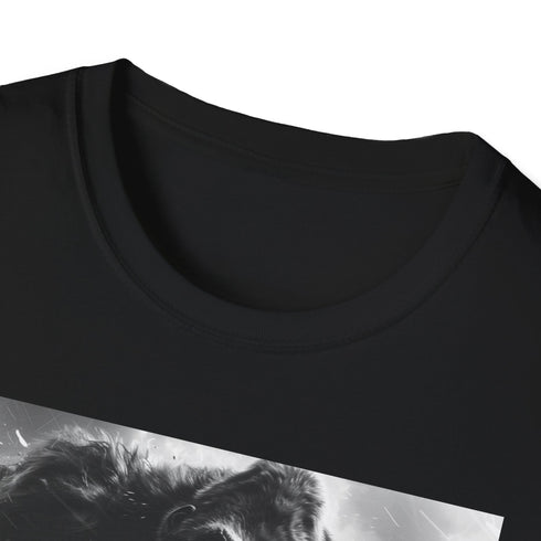 Charcoal King Kong T-shirt with vibrant urban jungle design and crew neck