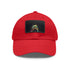 Yorkshire Terrier embroidered baseball cap with white patch and rectangle shape.