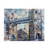 London Bridge watercolor jigsaw puzzle, 10x8 size, 120 pieces.