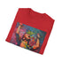 Charcoal cotton crew neck T-shirt with vibrant Coldplay portrait design