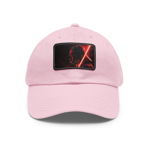 Dark Side Vader Sith baseball cap in white with rectangle patch.