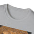 Cobra painting charcoal t-shirt, mesmerizing serpent gaze, allure captured canvas.
