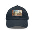 White cotton baseball cap with Louvre Paris watercolor design.