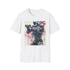 Charcoal RoboCop T-shirt featuring iconic cyborg policeman, suitable for everyday wear.