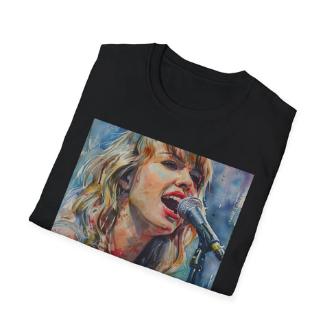 Taylor Swift concert T-shirt, cotton crew neck, summer picks, black.