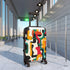 Abstract adventure suitcase set in bold, vibrant colors and modern patterns.