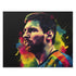 Messi watercolor neon puzzle with vibrant colors and 120 pieces.