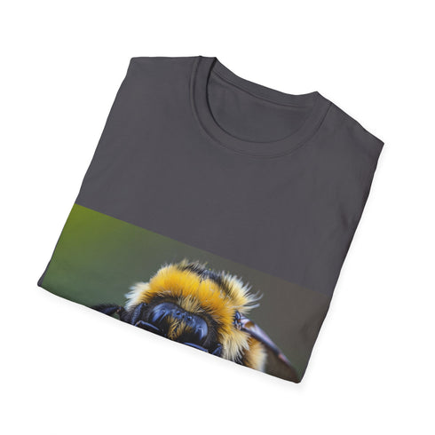 Bumblebee watercolor tee in Charcoal, size S, nature-inspired summer fashion.