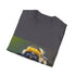 Charcoal bumblebee watercolor t-shirt with a vibrant crew neck design