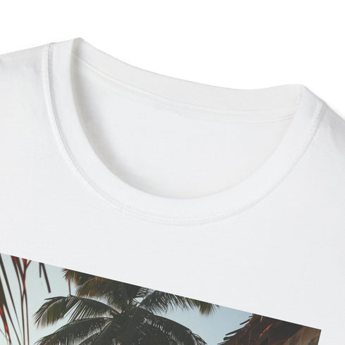 Spice Route Haven Zanzibar Market-inspired Charcoal Cotton T-shirt