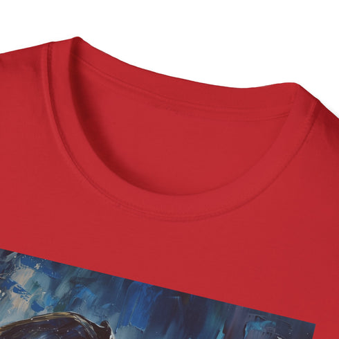 Pirates Compass Charcoal T-Shirt with Jack Sparrow Portrait Design