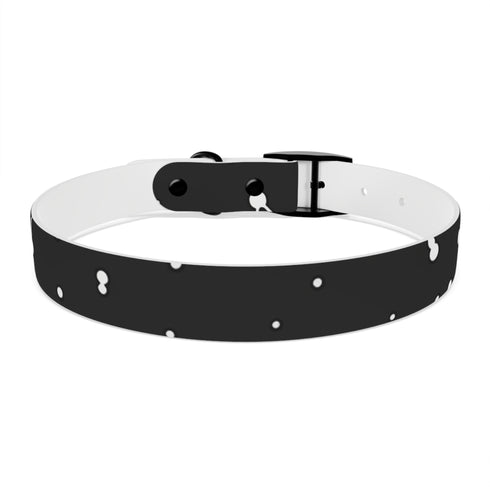 Celestial star patterned black onyx dog collar for medium dogs.