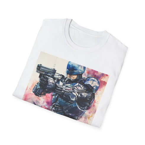 RoboCop T-Shirt in Charcoal Cotton, Regular Fit, Iconic Cyborg Print