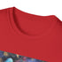Charcoal cotton t-shirt with bohemian feather design in soft breathable fabric