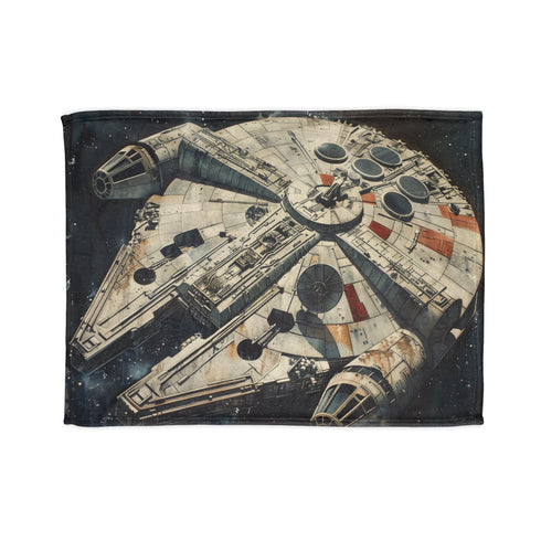 Soft cozy Star Wars Chewie & Hans Millennium Falcon Adventure blanket
