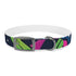 Neon graffiti dog collar with bright colors for trendy pups.
