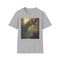 Prehistoric TRex graphic tee in charcoal cotton, regular fit for summer.