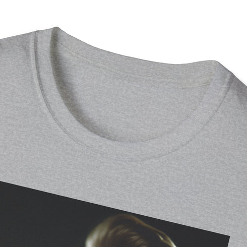 Watercolor charcoal t-shirt featuring Ziggy Stardust alter ego with bold brushstrokes