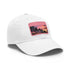 Miami Sunset Horizon Baseball Cap in white with light brown rectangle patch