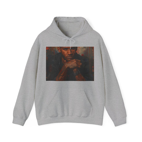 Navy Usher Art Hoodie, Men's/Women's Regular Fit Unisex DTG Hoodie