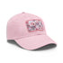 Seamless 3D Cherry Blossom Baseball Cap, White/Light Brown, Rectangle Shape