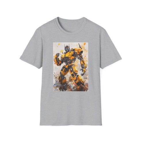 Charcoal Bumblebee tee with iconic Autobot design on soft cotton fabric