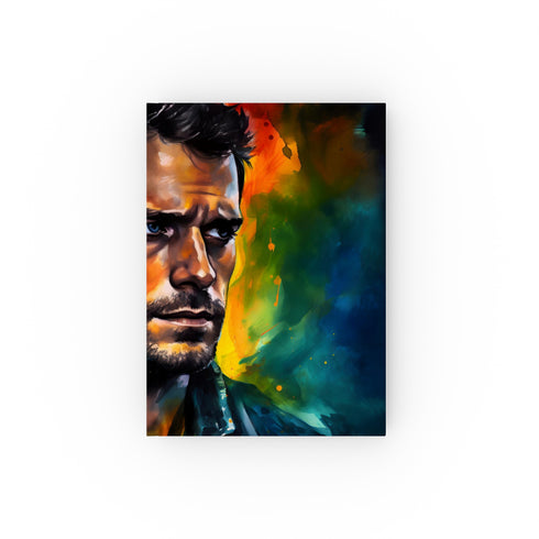 Vibrant Henry Cavill Fan Journal - Neon Watercolor Design, High-Quality Material, Perfect Gift | Cavill's Kingdom