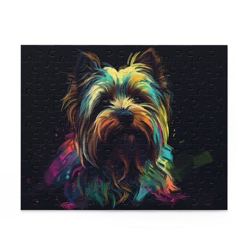 Cute Yorkie puzzle with 120 pieces for dog-loving puzzle fans.