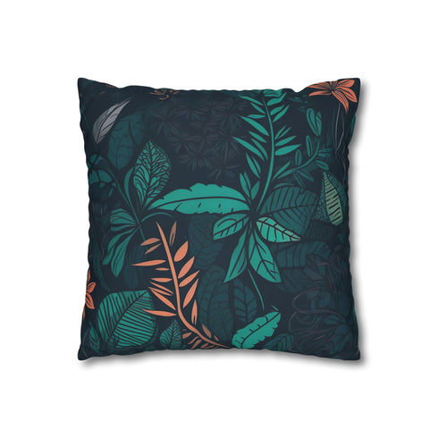 Botanical Tropical Leaves Square Cushion Cover – Prints With Passion (View 3)