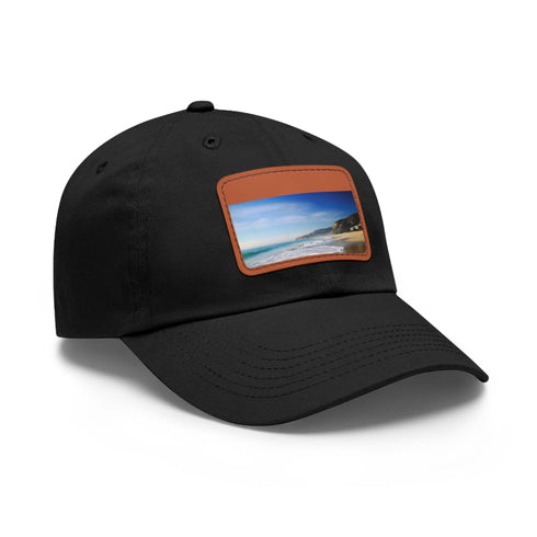 Malibu Dreamin Baseball Cap in White with Light Brown Patch