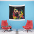 Neon Messi: A Watercolor Celebration Tapestry | Wall Tapestry | All Over Print, AOP, Decor, Halloween, Home & Living, Home Decor, Indoor, Spring Essentials, Sublimation, Tapestry | Prints with Passion