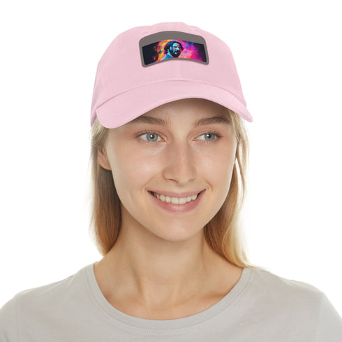 Vibrant neon Keanu Reeves watercolor cap for sunny days.