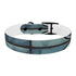 Stylish black onyx artisan tile dog collar for medium dogs.