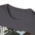 Zanzibar spice markets graphic tee in charcoal, regular fit.