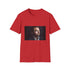 Charcoal cotton crew neck t-shirt with Leonardo DiCaprio graphic design