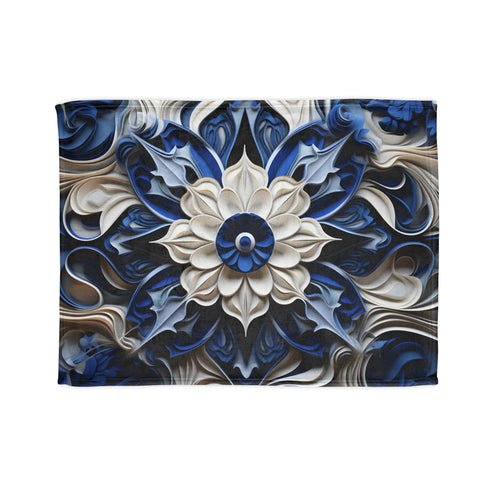 Midnight Porcelain Blanket with opulent tapestry design for Mother's Day.