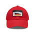 German flag colors baseball cap with white/light brown rectangle patch.